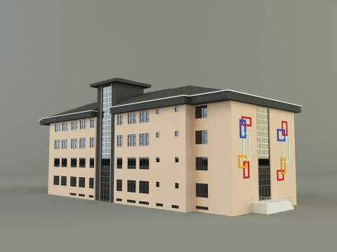 School building design 3D Model