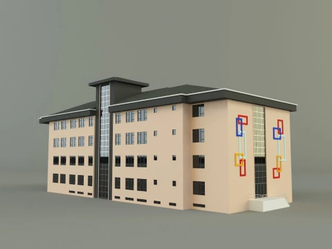 School building design 3D Model