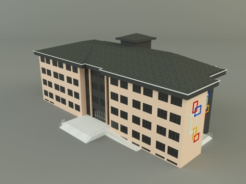 School building design 3D Model