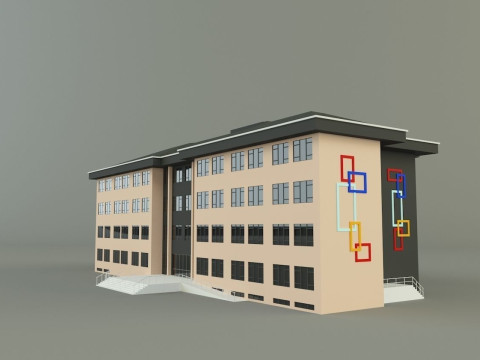 School building design 3D Model