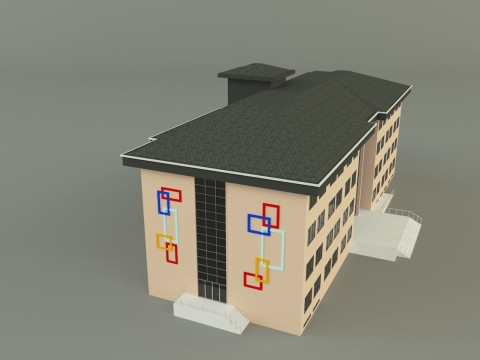 School building design 3D Model
