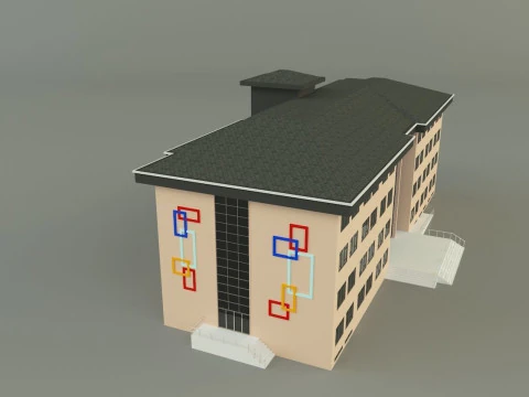 School building design 3D Model