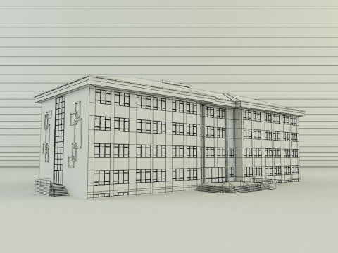School building design 3D Model