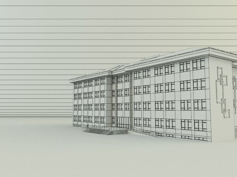 School building design 3D Model
