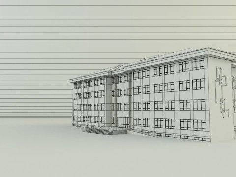 School building design 3D Model