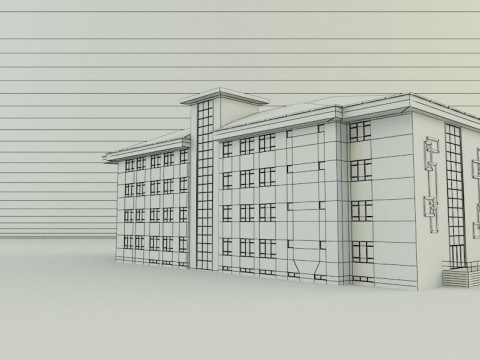 School building design 3D Model