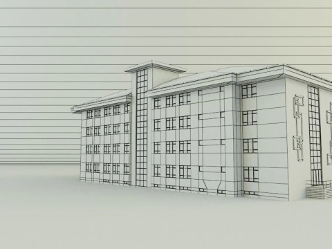 School building design 3D Model