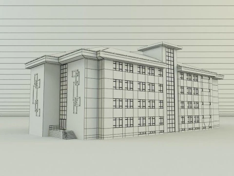 School building design 3D Model