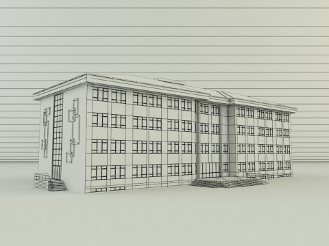 School building design 3D Model