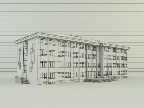 School building design 3D Model