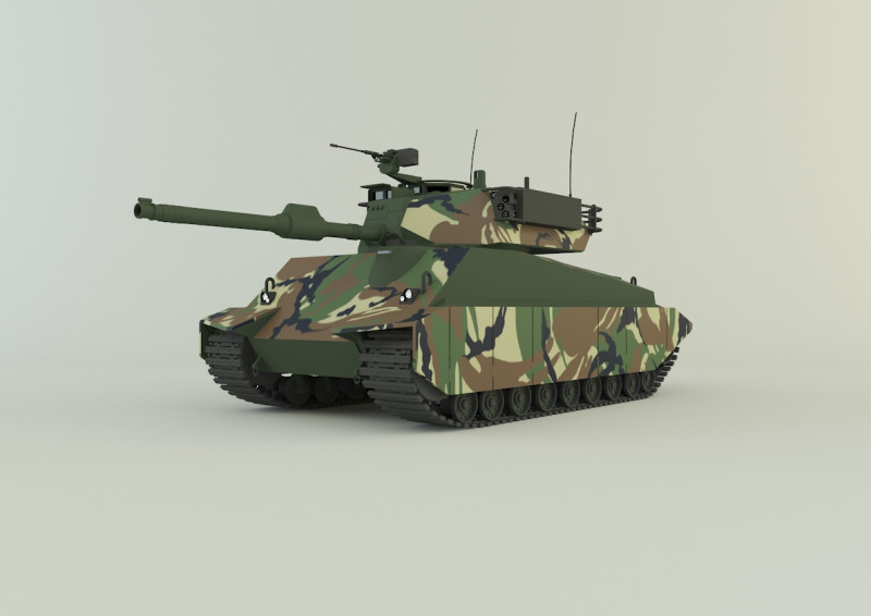 Sherman II model military tank 3D Model .c4d .max .obj .3ds .fbx .stl .blend