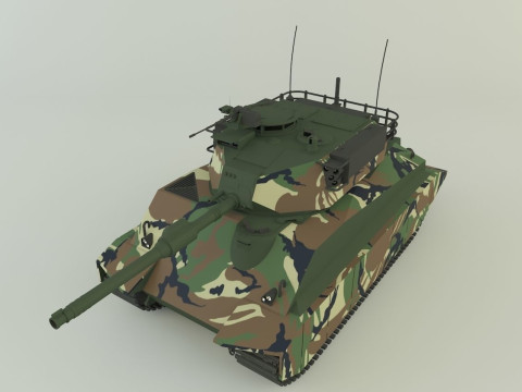 Sherman II model military tank 3D Model