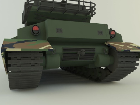 Sherman II model military tank 3D Model
