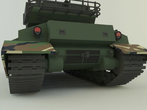 Sherman II model military tank 3D Model