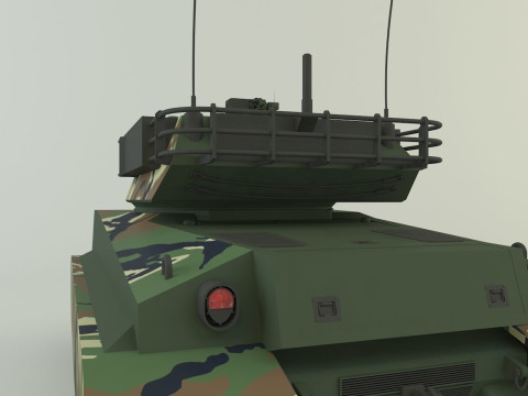 Sherman II model military tank 3D Model