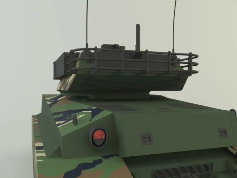 Sherman II model military tank 3D Model