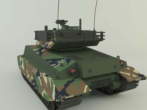 Sherman II model military tank 3D Model