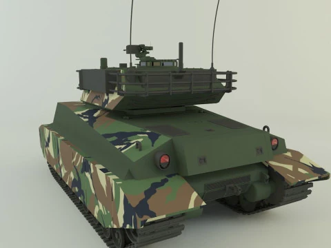 Sherman II model military tank 3D Model