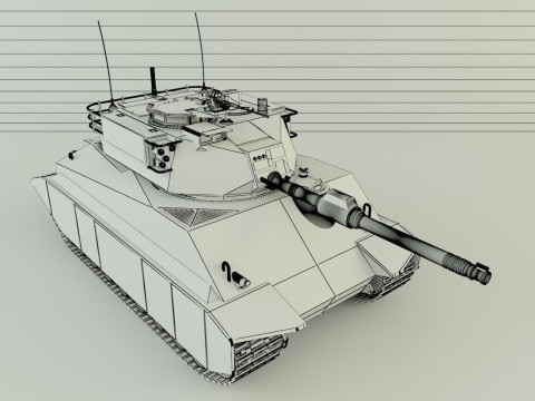 Sherman II model military tank 3D Model