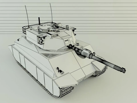 Sherman II model military tank 3D Model
