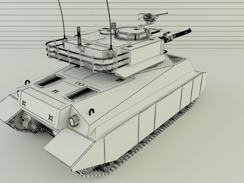 Sherman II model military tank 3D Model