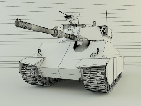 Sherman II model military tank 3D Model