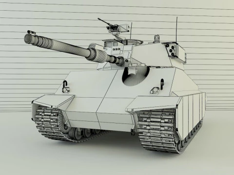Sherman II model military tank 3D Model