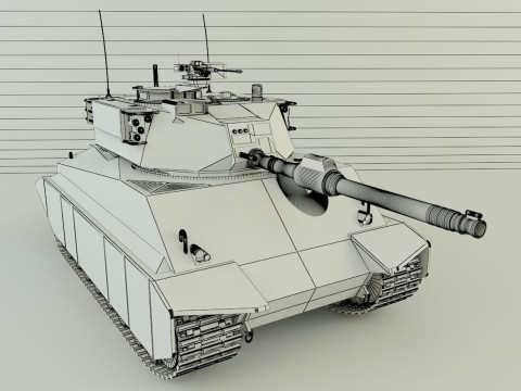 Sherman II model military tank 3D Model