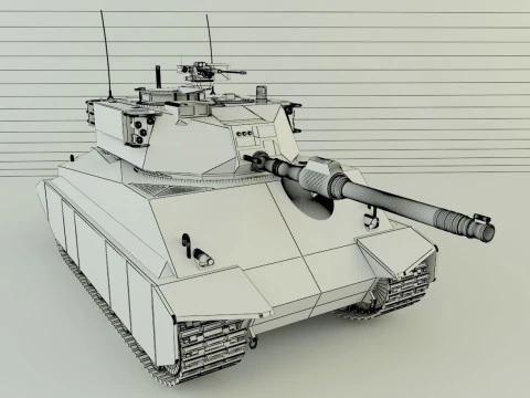 Sherman II model military tank 3D Model