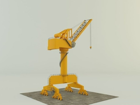 Shipyard crane model 3D मॉडल