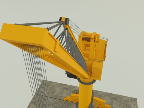 Shipyard crane model 3D Модель