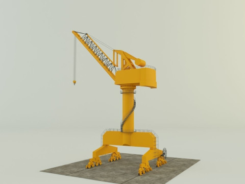 Shipyard crane model 3D Модель