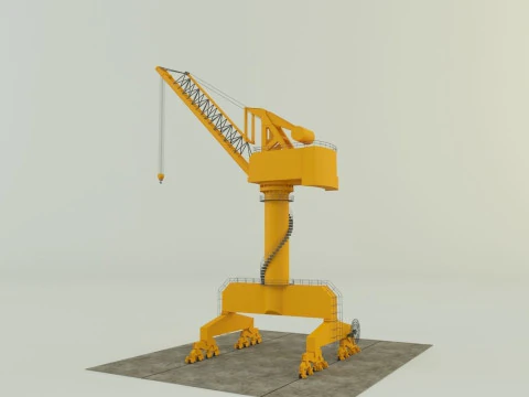Shipyard crane model 3D Model