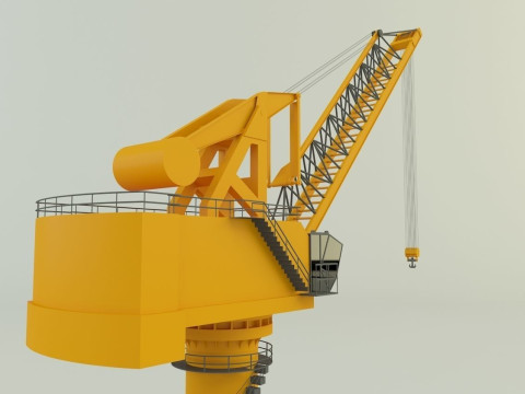 Shipyard crane model 3D Модель