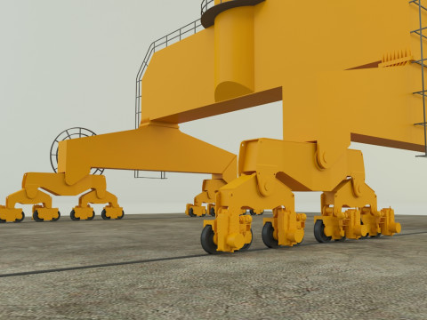 Shipyard crane model 3D Модель