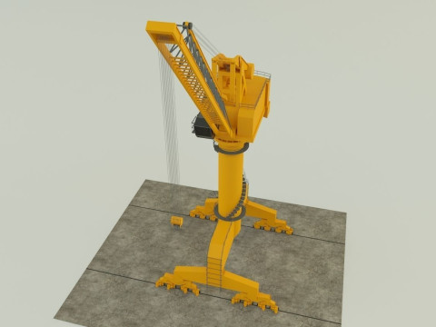 Shipyard crane model 3D Модель