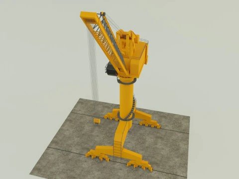 Shipyard crane model 3D Model