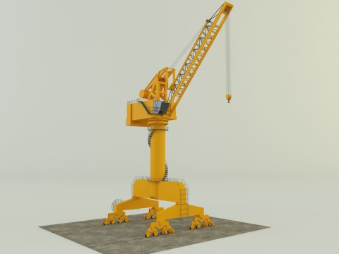 Shipyard crane model 3D Модель