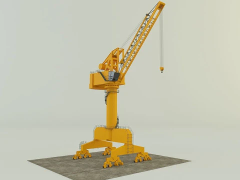 Shipyard crane model 3D Model
