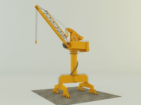 Shipyard crane model 3D Модель