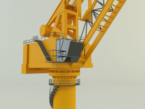 Shipyard crane model 3D Модель