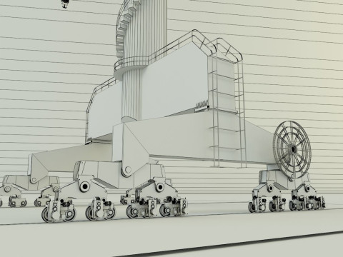 Shipyard crane model 3D Модель