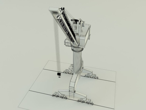 Shipyard crane model 3D Модель