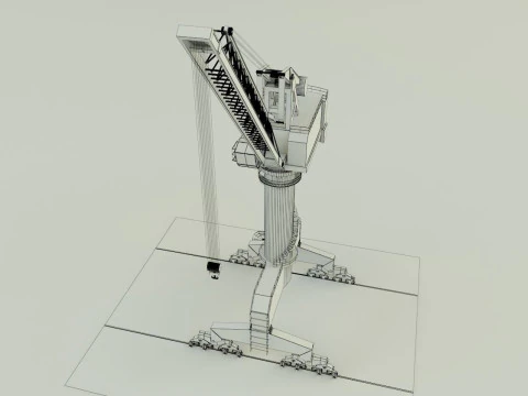 Shipyard crane model 3D Model