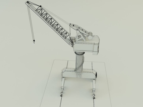 Shipyard crane model 3D Модель