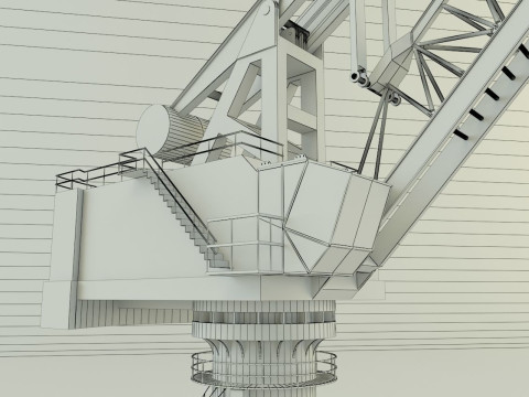Shipyard crane model 3D Модель