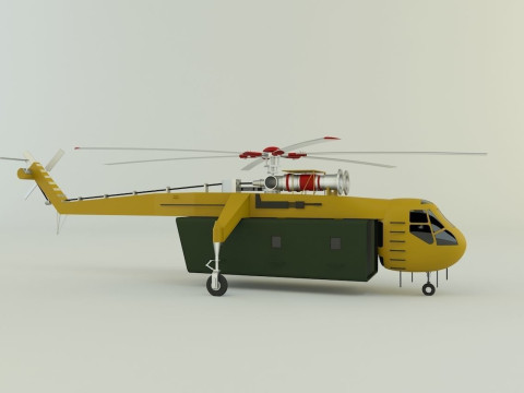 Sikorsky S-64 Skycrane helicopter Modelo 3D