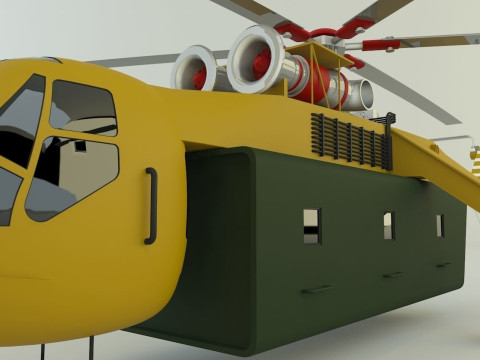 Sikorsky S-64 Skycrane helicopter Modelo 3D