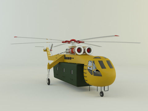 Sikorsky S-64 Skycrane helicopter Modelo 3D