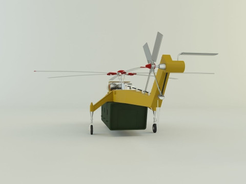 Sikorsky S-64 Skycrane helicopter Modelo 3D